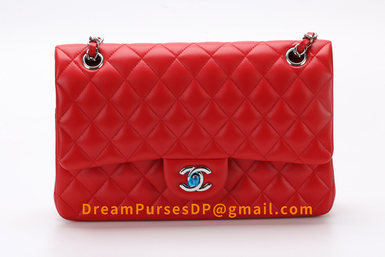 Chanel Medium Double Flap Bag Red Lambskin – Ultimate Replica Version