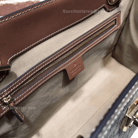 Gucci Padlock replica Brown GG Medium Shoulder Bag interior view