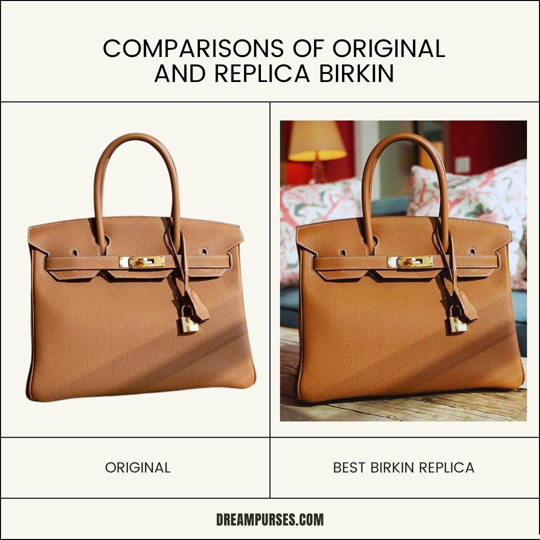 Comparisons Of Original and replica Birkin